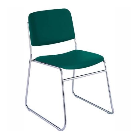 Kfi KFI Armless Stack Chair with Sled Base - Forest Vinyl 310CH-9703 FOREST VINYL